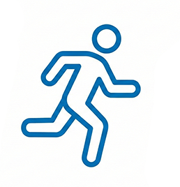 Icon representing healthy habits — nutrition, physical activity, rest, and mental well-being