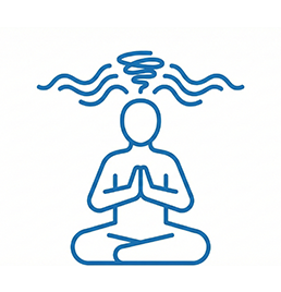 Icon representing managing stress and emotional distress — coping techniques and self-regulation